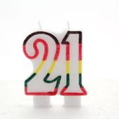 21 Double Age Candles Multicoloured 