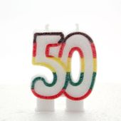 50 Double Age Candles Multicoloured 