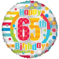 Unisex Happy 65th Birthday (18inch)