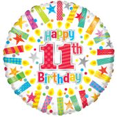 Happy 11th Birthday Candles (18inch)