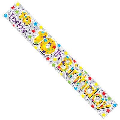 Unisex 10th Birthday Banner (pack of 12) 