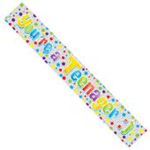 Teenager Birthday Banner (pack of 12) 