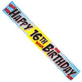 Male 16th  Birthday Banner (pack of 12) 