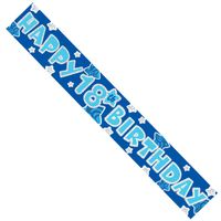 Male 18th Birthday Banner (pack of 12)