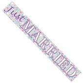 Just Married Banner (pack of 12)
