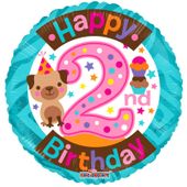 2nd Birthday Girl Balloon (18 Inch)