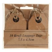 Kraft Luggage Tags (x10) (7.5x4.5cm)