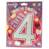 Age 4 Female Pary Badge (15cm) 
