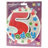 Age 5 Male Pary Badge (15cm) 