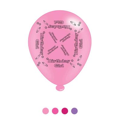 6 packs of 8 balloons  Suitable for air of helium.  Size: 10 inch  Double Sided Print