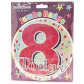 Age 8 Female Pary Badge (15cm) 