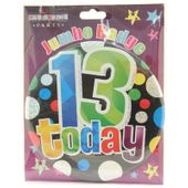 Age 13 Male Pary Badge (15cm) 