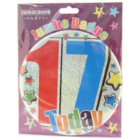 Age 17 Unisex Party Badge (15cm)