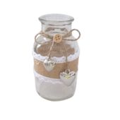 Hessian Glass Bottle (12.5cm)