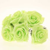 Georgia Foam Rose - Lime (5.5cm) 6 stems