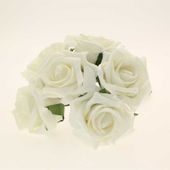Georgia Foam Rose - Bridal Ivory (7cm) 6 stems