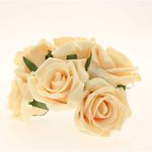 Georgia Foam Rose - Lemon (7cm) 6 stems