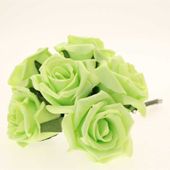 Georgia Foam Rose - Lime (7cm) 6 stems