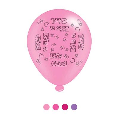  Its a Girl Latex Balloons (6 pks of 8 balloons) 