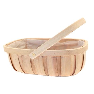 Natural Trug with Folding Handle 