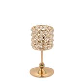 Gold crystal effect candle holder (20cm)