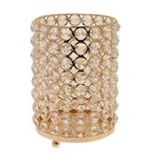 Gold Crystal Effect Cylinder (17.5cm)