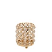 Gold Crystal Effect Cylinder (10cm)