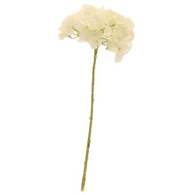 Short Stem Single Hydrangea Cream 