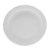 White Paper Plates Round - 9 inch (x8)  