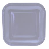 Light Blue Paper Plates Square - 9 inch (x8)  