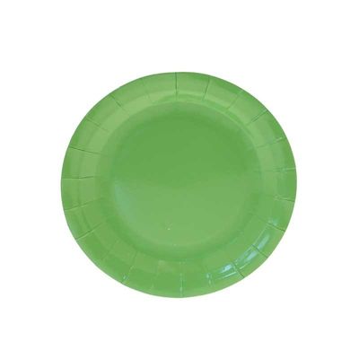 Lime Green Paper Plates Round - 7 inch (x8)  