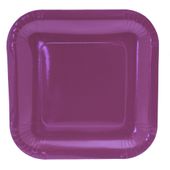 Purple Paper Plates Square - 9 inch (x8)  