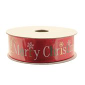 Red Merry Christmas Ribbon  (25mm x 10m)