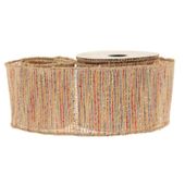 Woven Open Mesh with Stitches Natural (63mm x 10yds)