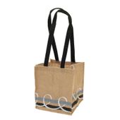 Stephanie Jute Bag Yellow/Lemon/White (14 x 14 x 16cm)