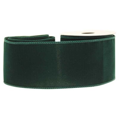 Emerald Velvet Ribbon (63mm x 10yds)