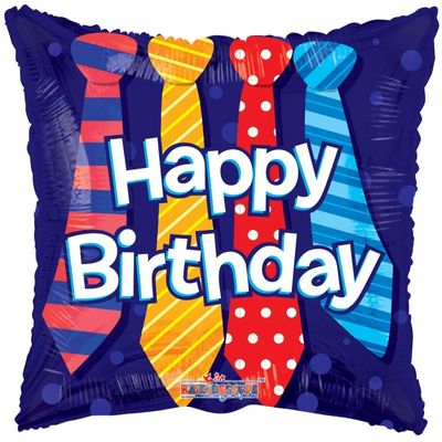 Happy Birthday Ties (18 inch)