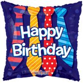 Happy Birthday Ties (18 inch)