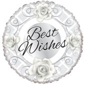 Just Married Silver Roses (18 inch)