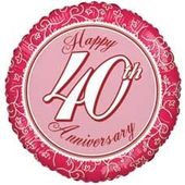 Happy 40th Anniversary (18 inch)