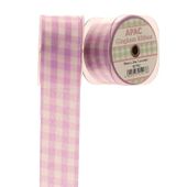 Lavender Large Gingham Check Ribbon (38mm x 20m)