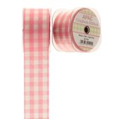 Light Pink  Large Gingham Check Ribbon (38mm x 20m)