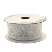 Flower Lace Ribbon - White (35mm x 3m)