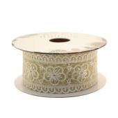 Flower Lace Ribbon - Cream (35mm x 3m)