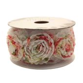 Rose Ribbon with Flower - Mixed Colour (40mm x 2m)