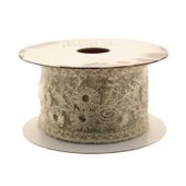 Vintage Floral Ribbon - Gold (40mm x 2m)