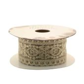 Vintage Floral Ribbon - Gold (35mm x 2m)