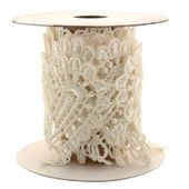 Laced Heart Ribbon - White (8cm x 1m)