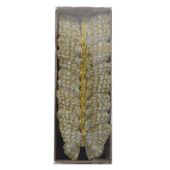 Glittered Feather Butterfly - Gold 7cm (Pk12)