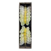 Feather Butterfly Shades Yellow 5cm (Pk12)